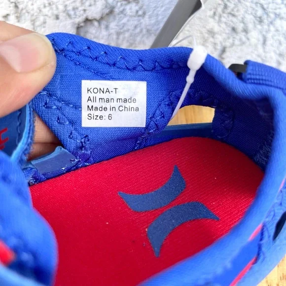 Hurley Toddler Blue Red Kona Surfboard Water Shoes - Picture 4 of 7